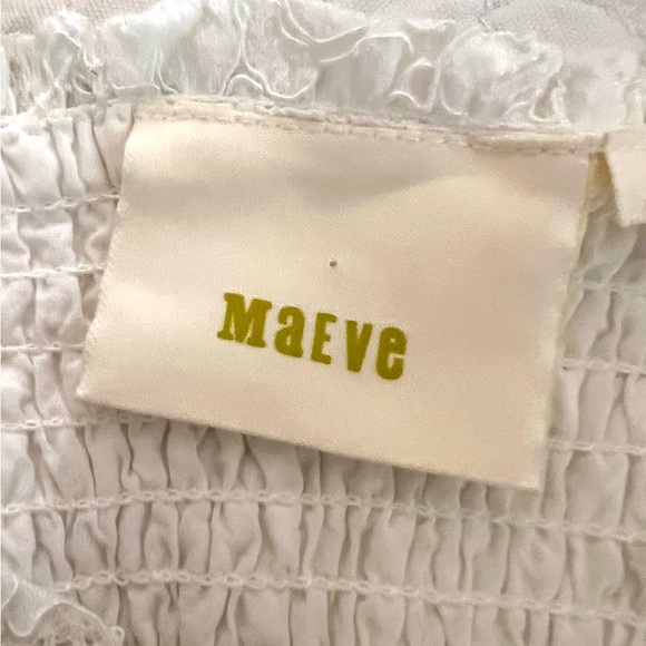 Anthropologie Maeve Anastasi Lace White Midi Dress - Picture 7 of 12